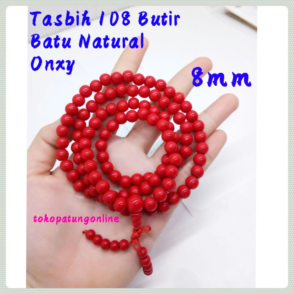 Tasbih Batu Natural Onxy Merah