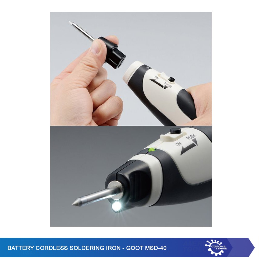 BATTERY CORDLESS SOLDERING IRON - Goot MSD-40