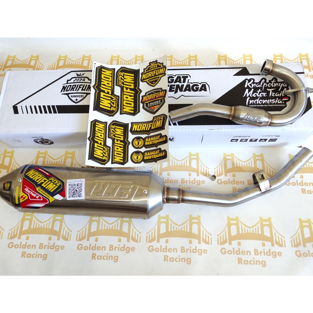 Knalpot NORIFUMI Rocket 4 KLX 150 Stainless Original