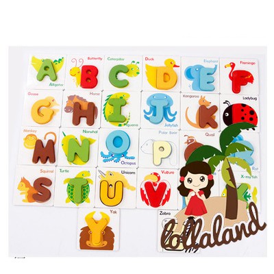 

[ET116] Wooden Learning Card Alphabet