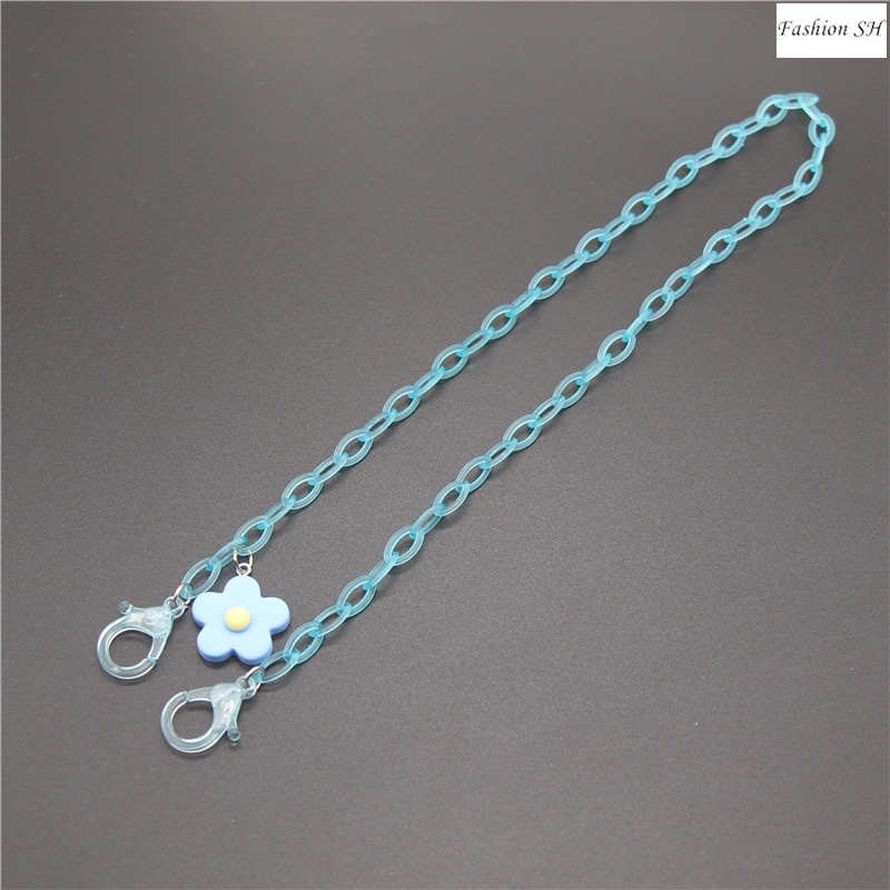 [New Product] Acrylic Transparent Mask Chain Flower Pendant Mask Anti-lost Lanyard M60067