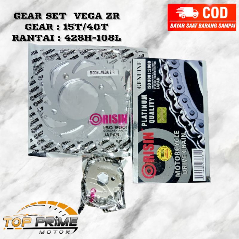 GEAR SET VEGA ZR SPROKET SET VEGA ZR 15/40T ORISIN