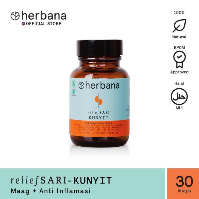 

Sale Herbana Relief Sari Kunyit - 30 Kapsul /OBAT HERBAL ASAM URAT/OBAT HERBAL PELANGSING/OBAT HERBAL KOLESTEROL/OBAT HERBAL DIABETES