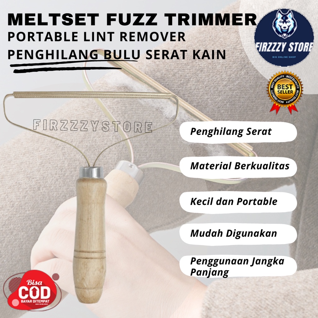 Meltset Fuzz Trimmer Portable Lint Remover Penghilang Bulu Serat Kain