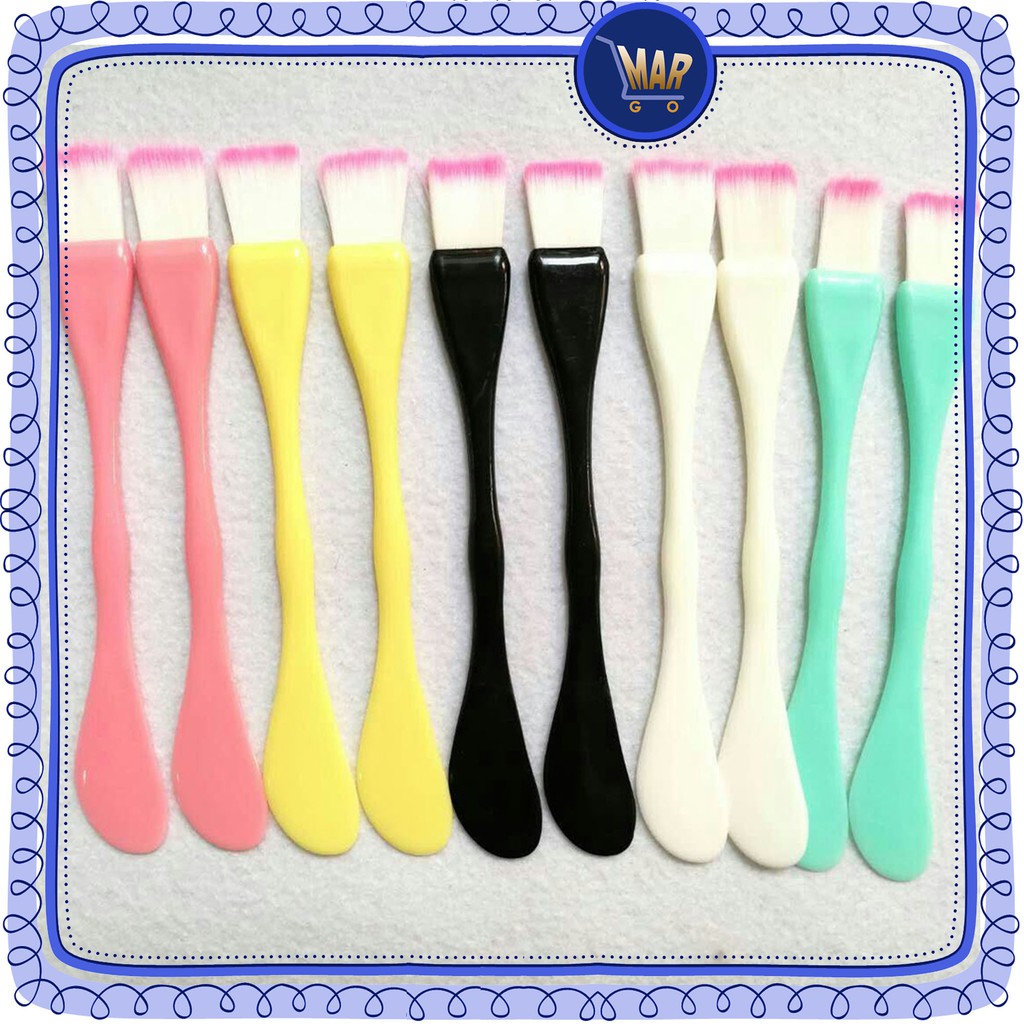 Kuas Masker Wajah 2 In 1 Spatula 2 in 1 packing plastik