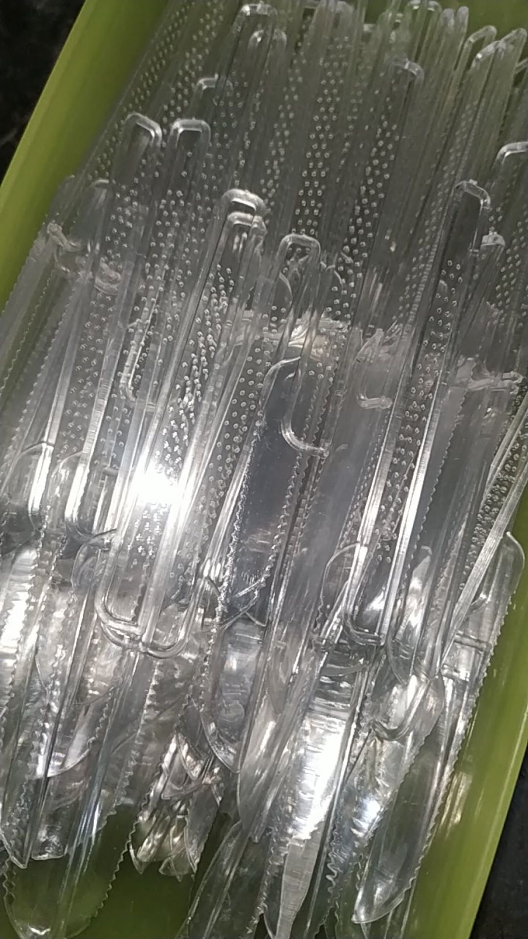 Pisau Plastik Kecil Panjang Bening 100pcs Per Pack Pisau Kue Cake Roti Buah Murah Medan