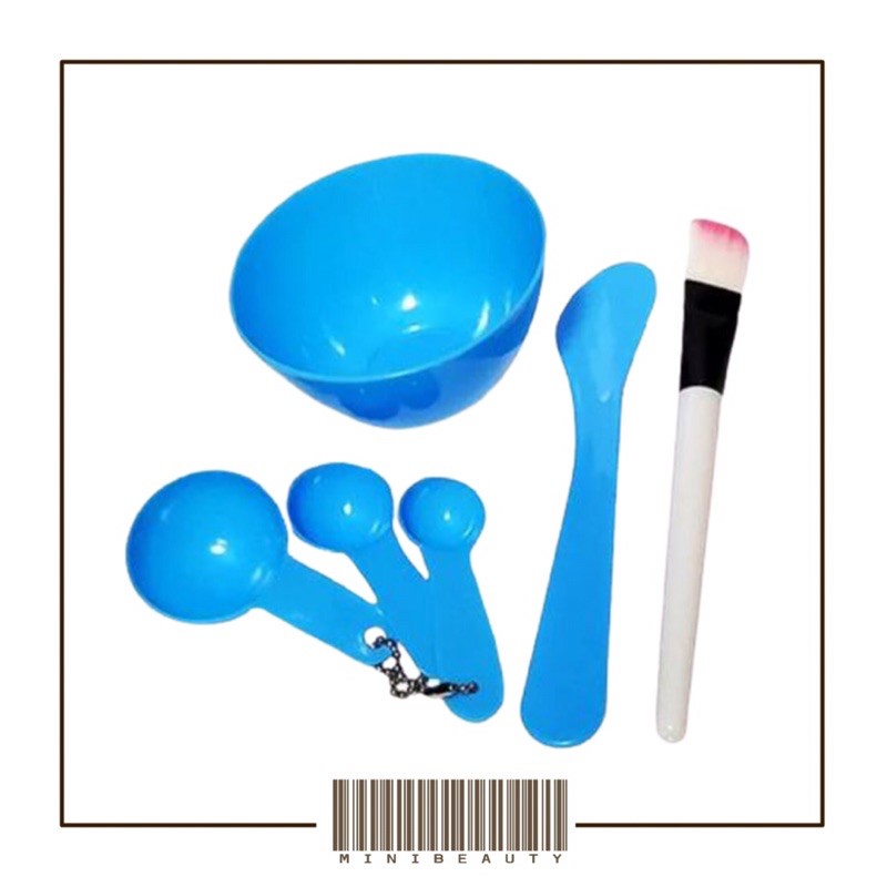 mangkok masker spatula sendok dan kuas 4in1