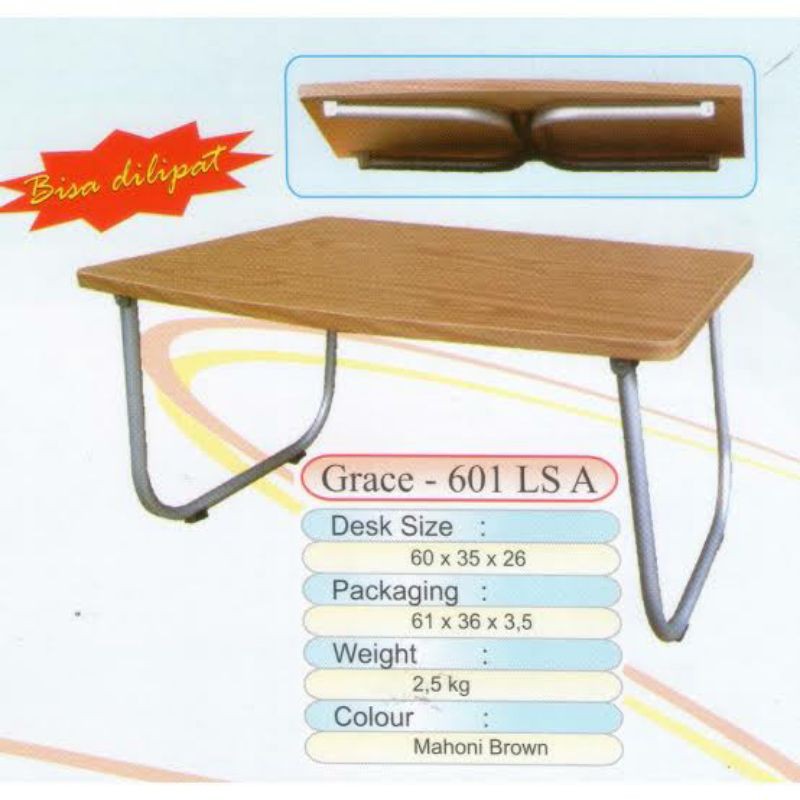 Meja Komputer Lesehan Meja Tulis Meja Belajar Grace - 601 LS A