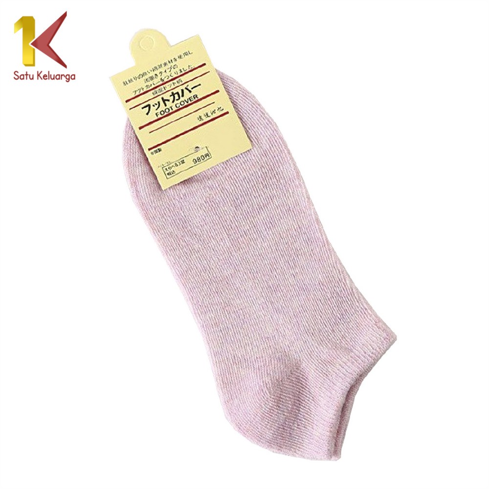 Satu Keluarga Kaos Kaki Semata P59 Kaos Kaki Polos Kaus Kaki Wanita Kaos Kaki Ankle Dewasa-UNGU