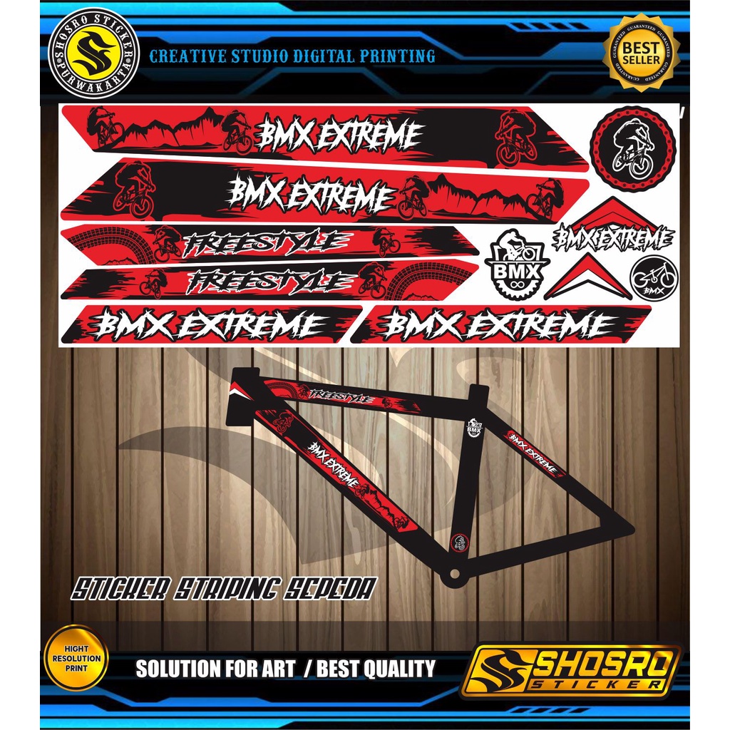 COD STRIPING STIKER STRIPING VARIASI UNIVERSAL SEPEDAH VARIASI / STIKER BUAT SEPEDA BMX ALL /STICKER