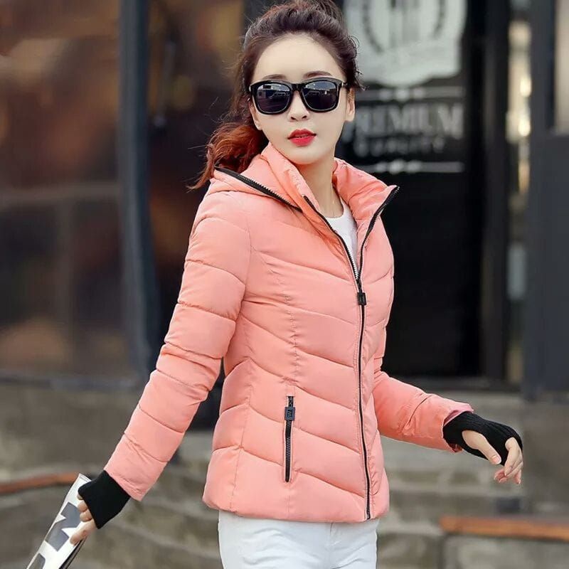 Jaket Winter Coat Wanita Hoodie Musim Dingin Korea/ Daleman Bulu Halus Ori Palboe