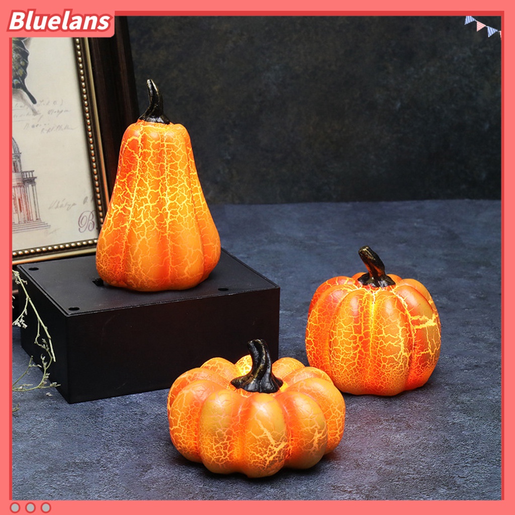 Lampu Bentuk Labu 3D Bahan Resin Untuk Perlengkapan Pesta Halloween