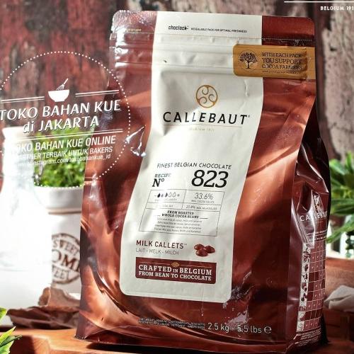 

Callebaut 823 Milk Chocolate Couverture 1Kg Kemasan Asli 33,6% Cokelat