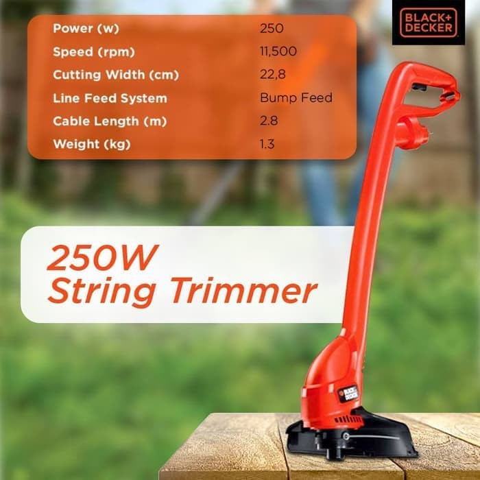 BLACK &amp; DECKER GL260 Mesin Potong Rumput 250 Watt Senar String Trimmer