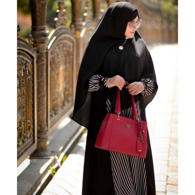 Gamis syari aulia set medina stripe