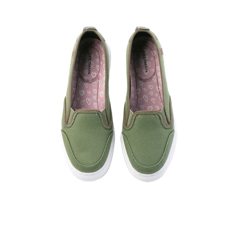 SEPATU SLIP ON OBERMAIN WANITA ORIGINAL BRANDED TERBARU HIJAU OW07