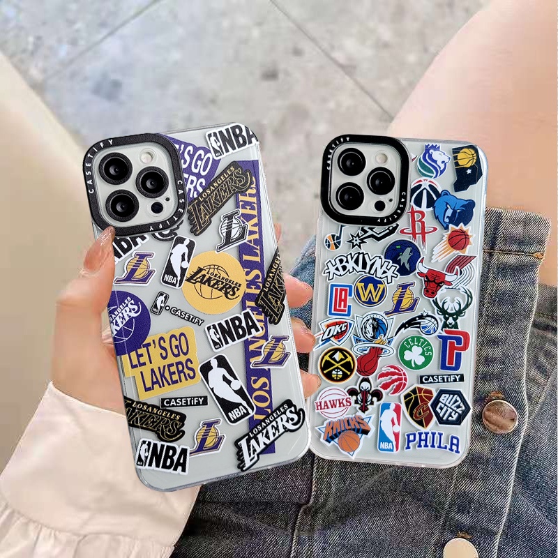 Soft Case Bahan Tpu Motif NBA Lakers Untuk IPhone 6 6s 7 8 Plus 11 13 12 Pro Max XR X XS Max SE 2020