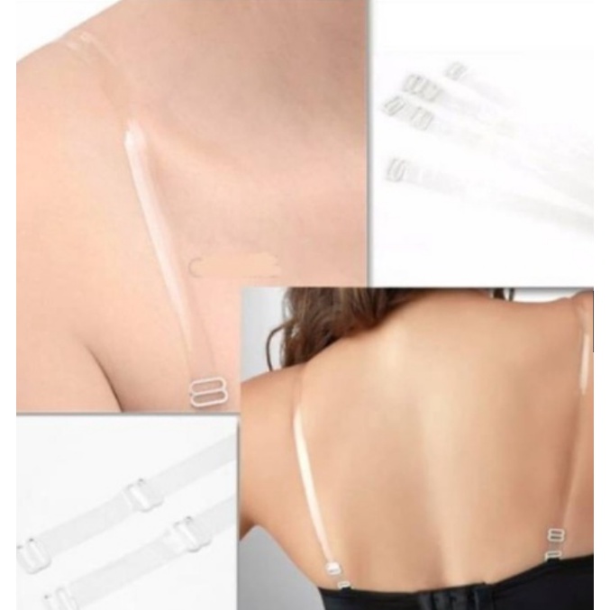Tali BH Transparan Tali Bra Bening Model Gepeng