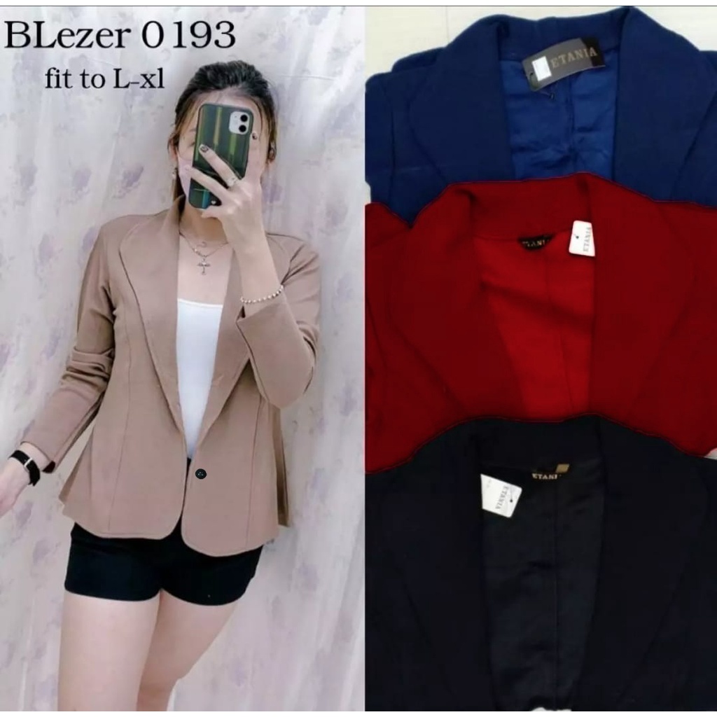 Basic id fashion  Blazer areta polos / pakaian wanita rompi