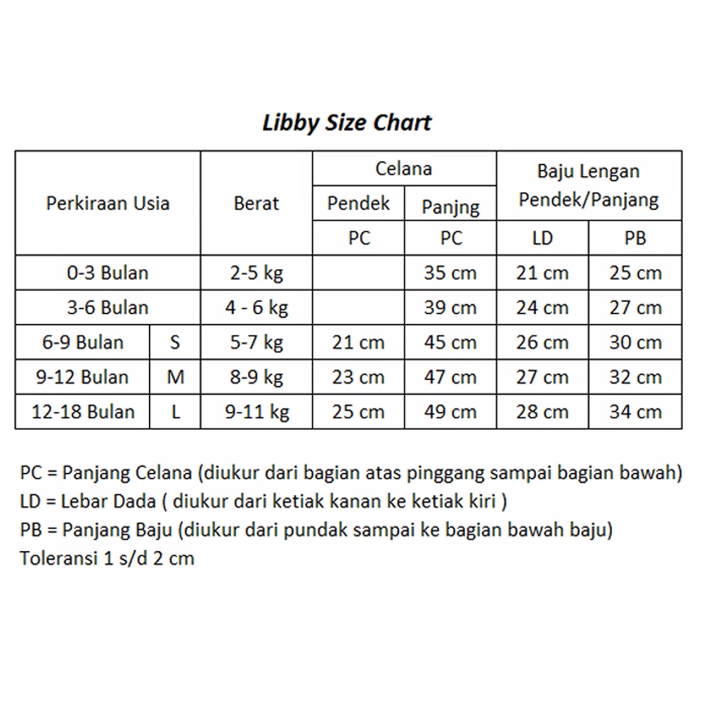 Setelan Oblong Panjang Libby Baby Girl 1Stel Motif Baru Pakaian Anak Piyama Baju Bayi