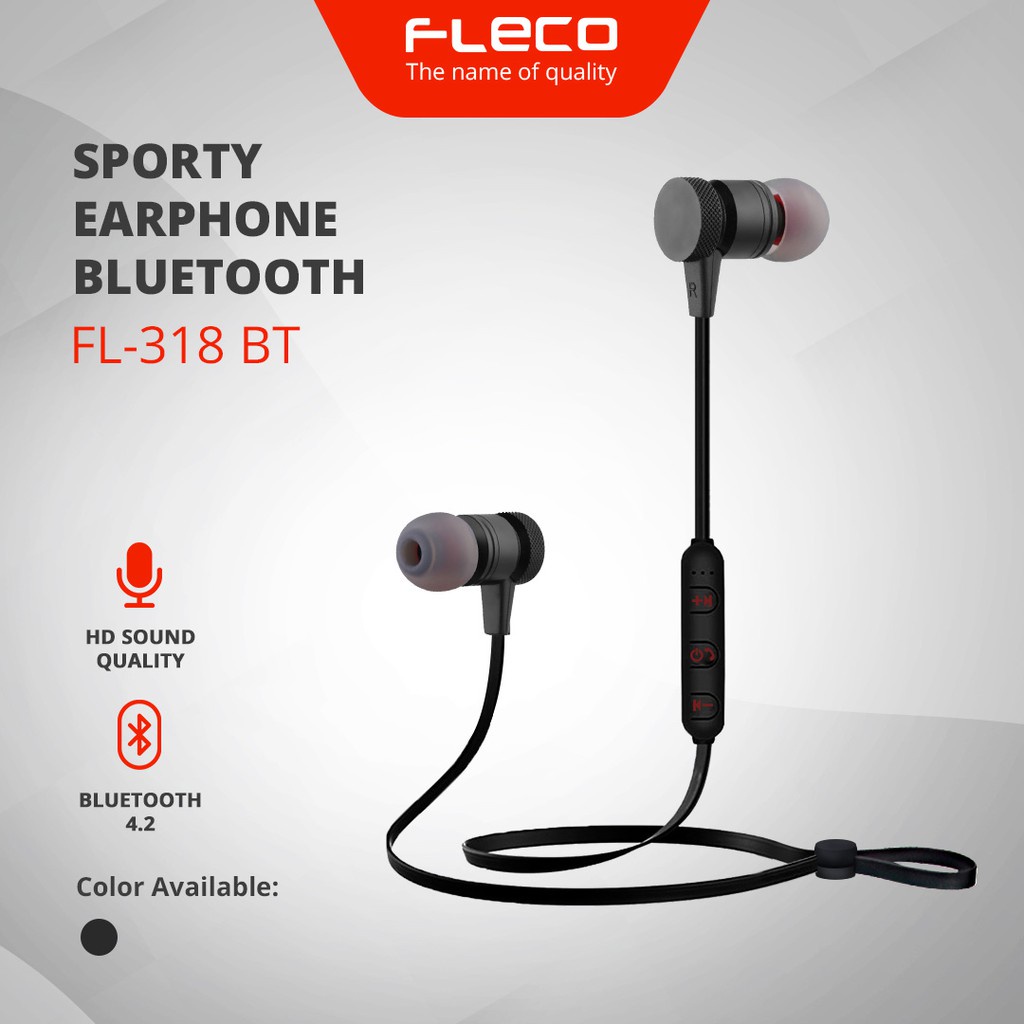 Headset Handsfree Sports Bluetooth V4.2 FLECO FL-318 BT Earphone wireless magnetic