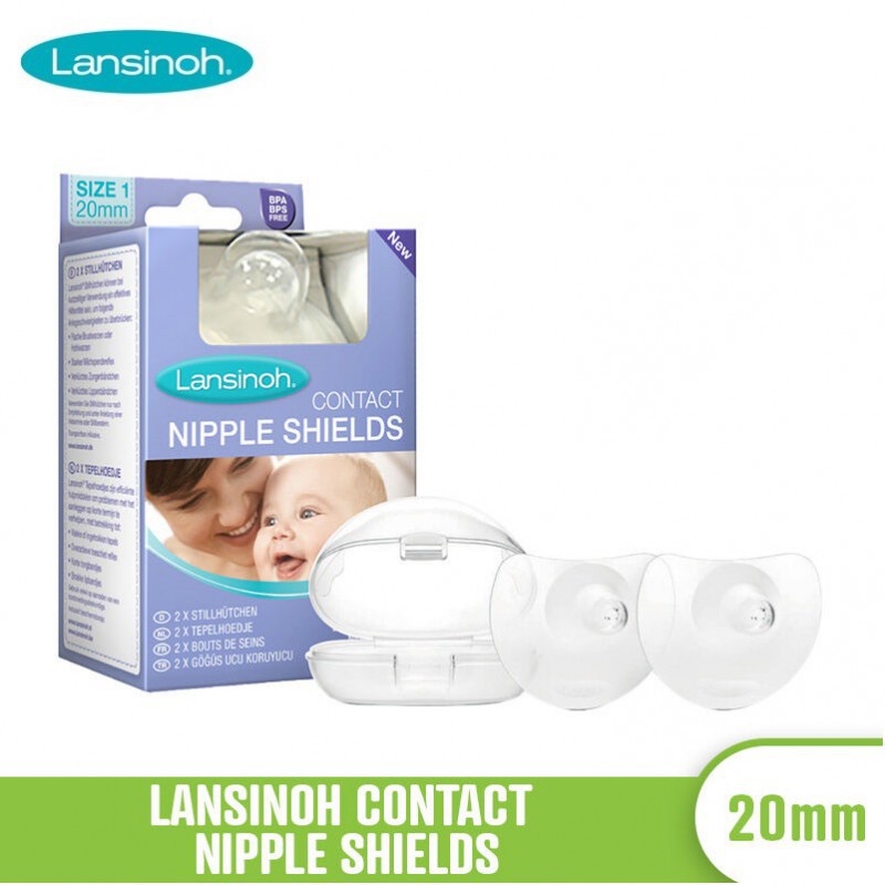 Lansinoh Contact Nipple Shields Pelindung Puting - 20mm