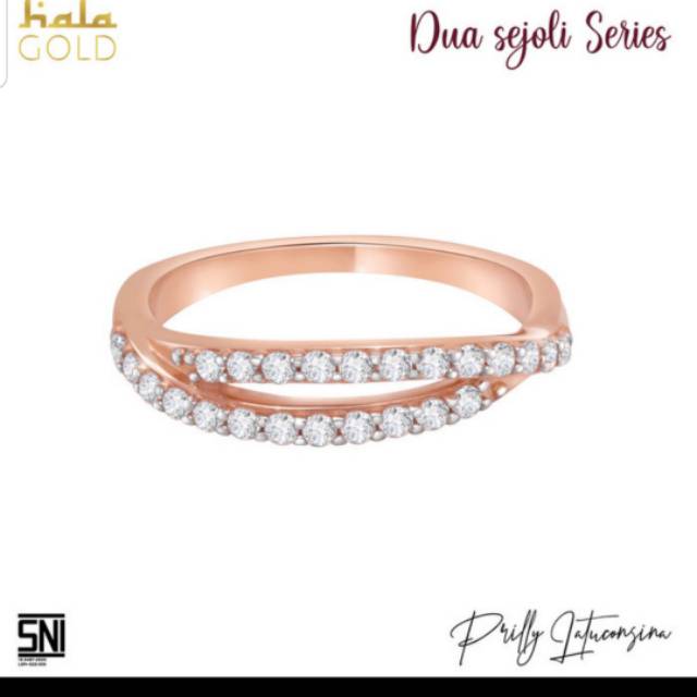Cincin Emas Dua Sejoli Hala Gold Prilly Maaf Sayang 3WSZ424