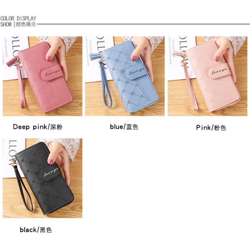 EV D 865-6 dompet panjang wanita  Koreaan style import  real pict