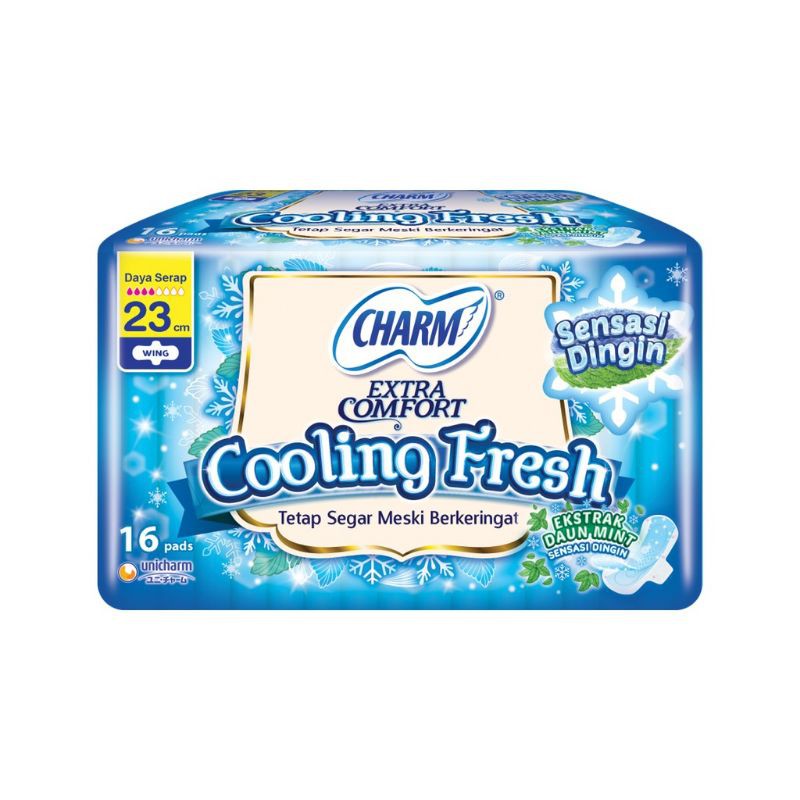 CHARM COOLING FRESH WING 23CM | PEMBALUT WANITA SENSASI DINGIN NIGHT WING 29CM 35CM 30CM