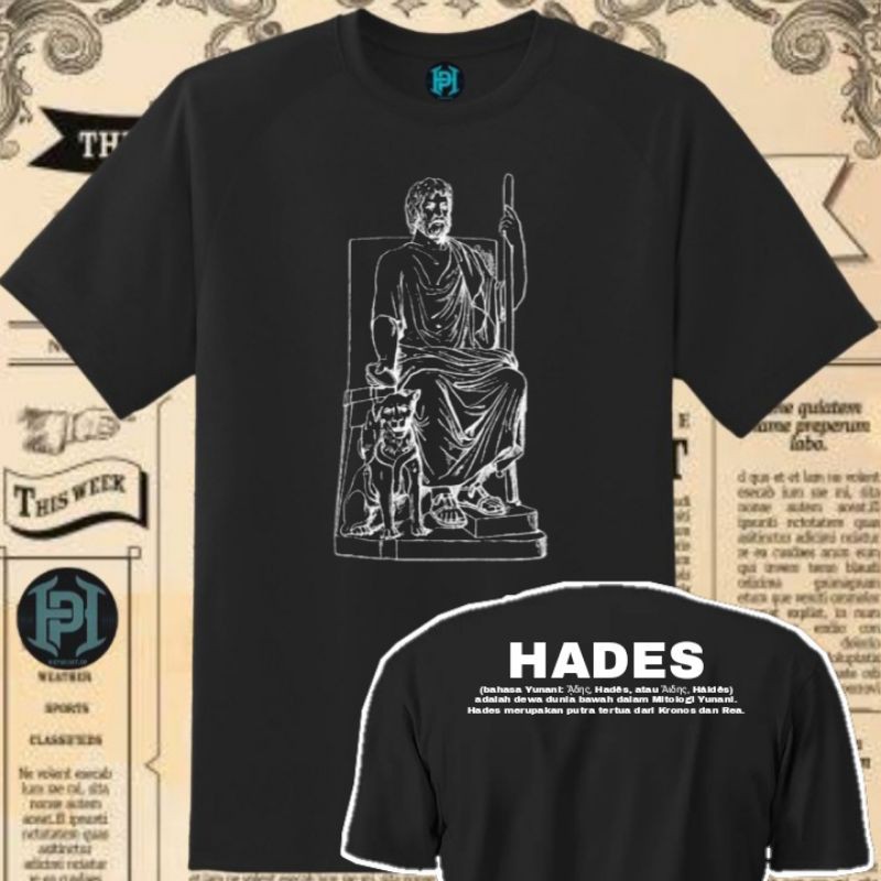 T-SHIRT HADES MITOLOGI YUNANI KUNO KAOS TERBARU