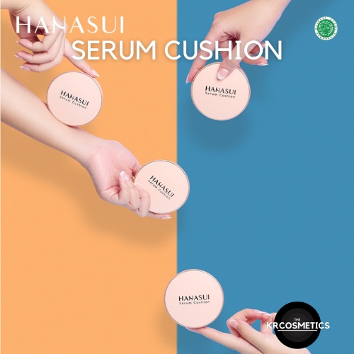 HANASUI Serum Cushion Foundation Flawless Natural Dewy Finish Perfect Coverage 15gr