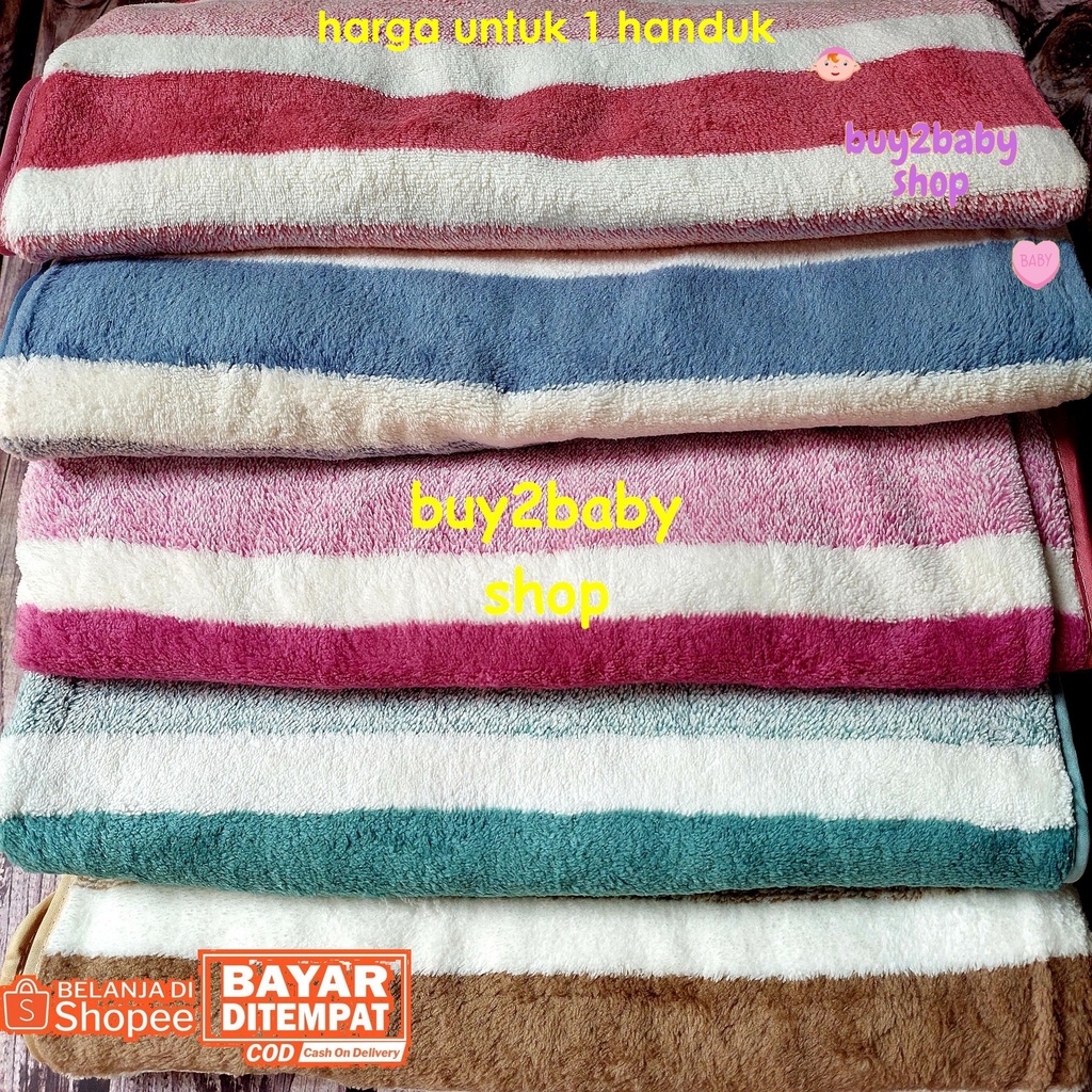 Handuk mandi bayi bahan handuk super halus dan lembut motif 140 x 80 cm 1 PCS