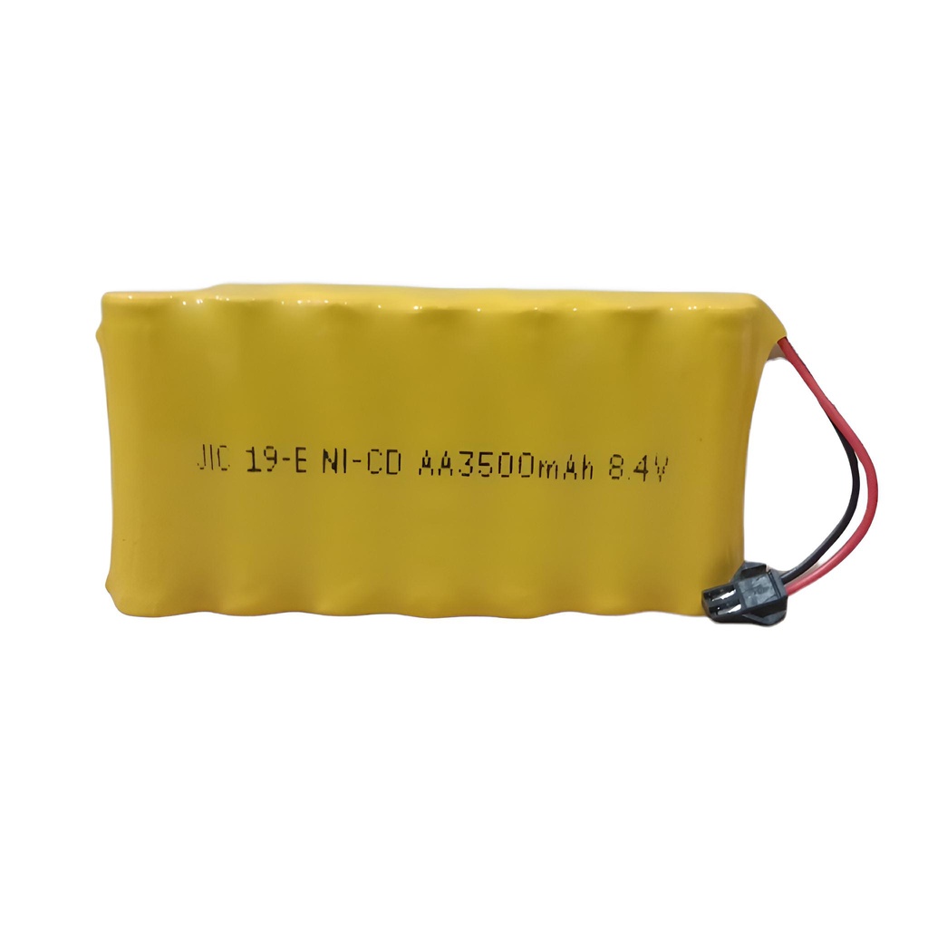 Baterai RC/ Batrai Speaker Aktif JIC 19-E NI-CD 7X AA 3500mAh 8.4V Soket Hitam 2 Pin