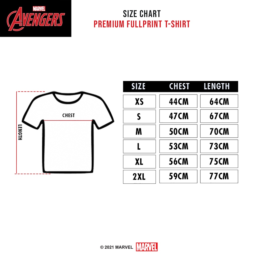 Marvel Costume Tshirt Fullprint Dewasa Hawkeye Avengers MAV760