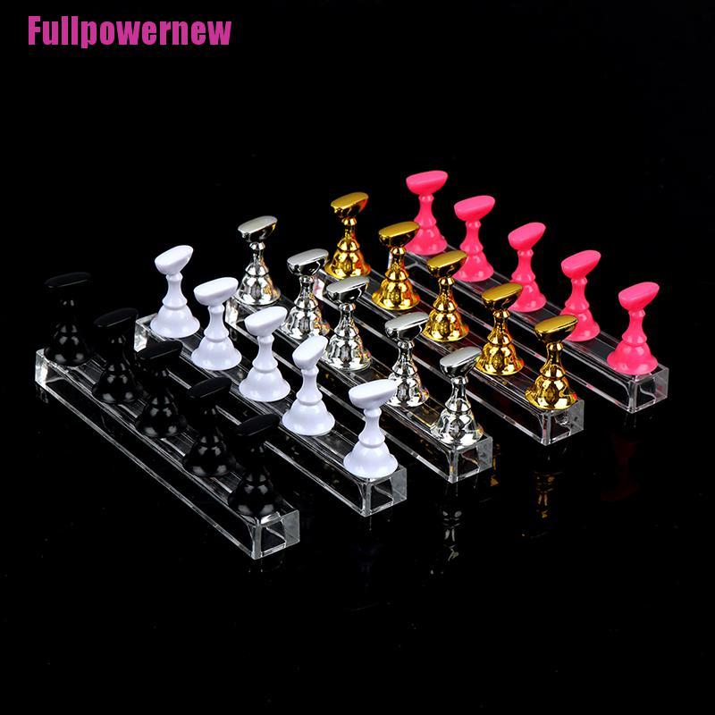 (KUKU) 1 Set Stand Display KUKU Palsu Bahan Alloy Untuk Latihan Manicure