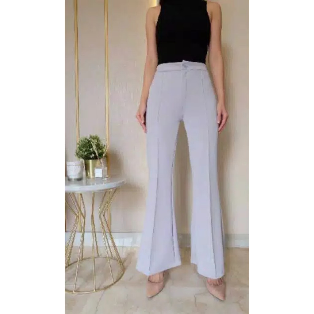 WF STORE - Wide leg scuba pants 1855 / celana cutbray