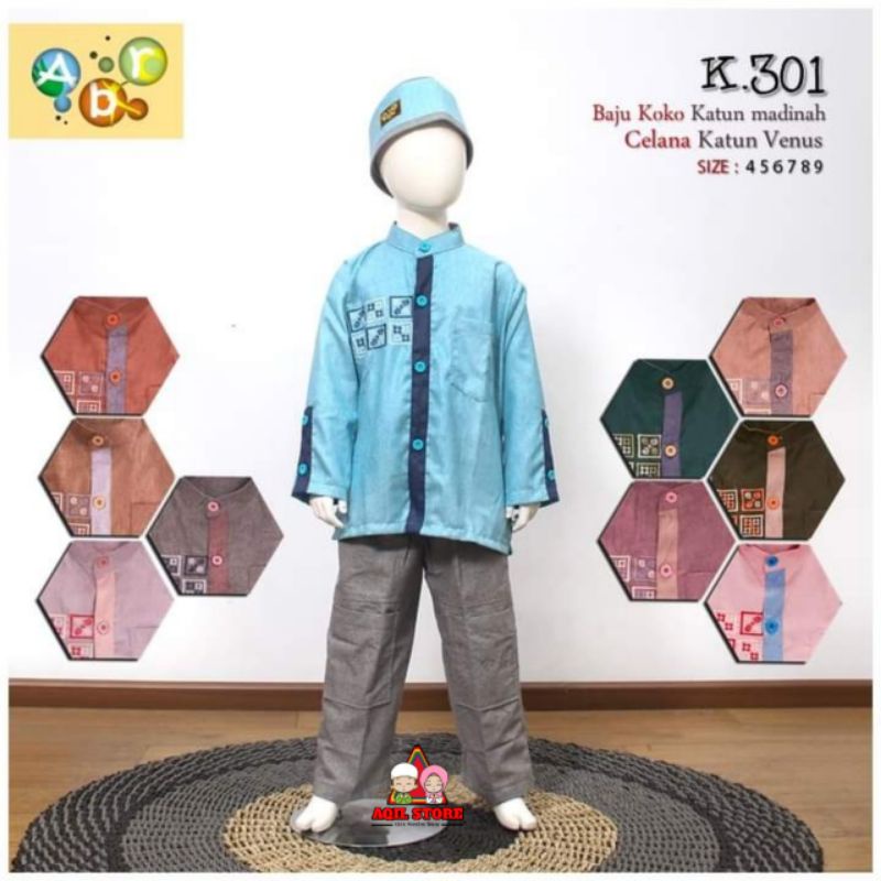 Koko Anak ABR "K301"/Baju Muslim Anak (1kg = 2set)