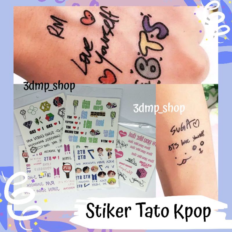 Stiker Tato Kpop Got7 Izone Blackpink Exo NCT BTS