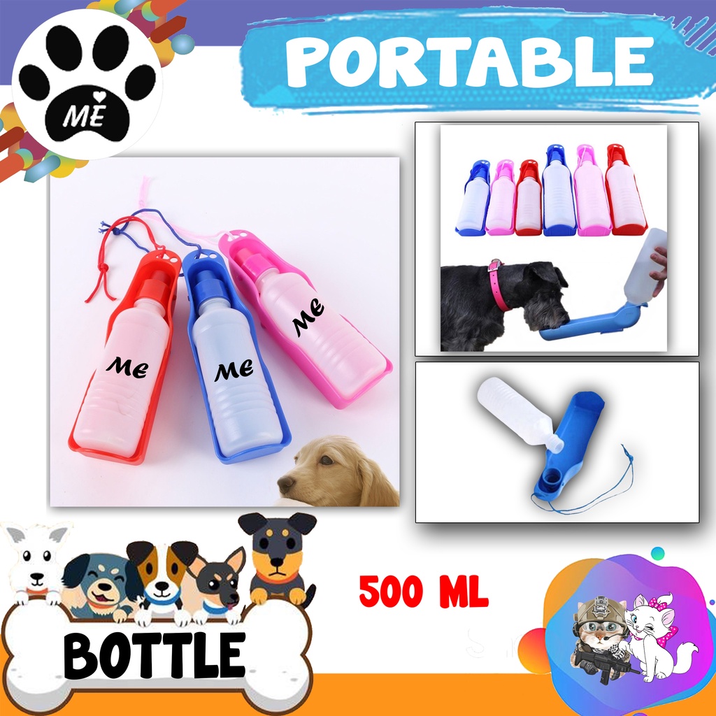 Pet Bottle &quot;PORTABLE 500ML&quot; Botol Minum Cat Dog