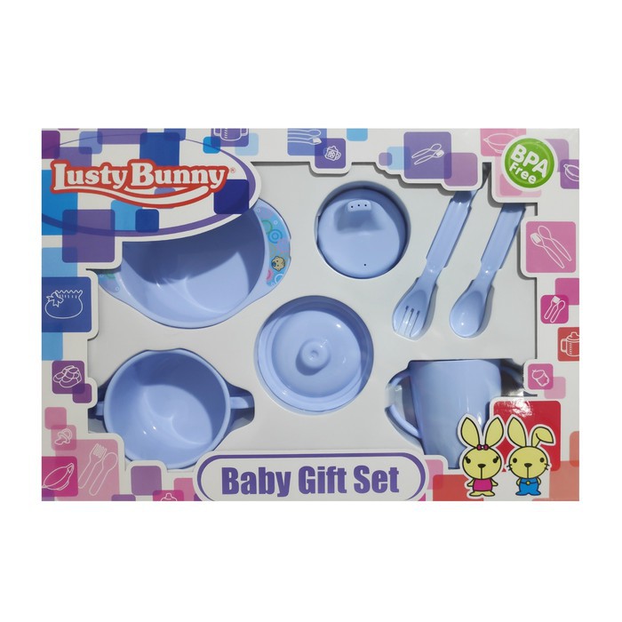 Lusty Bunny Feeding Set isi 7pc 1838/perlengkapan makan