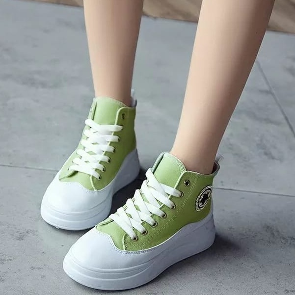 JURAGAN ONLEN - ALSTAR CONVRESE Boots Korean Style Sneakers IMMPORT Wanita Sepatu Semi Boot Bot Fashion Sneaker Tali Cantik Model Terbaru Paling Dicari Produk Lokal Kualitas Import-6