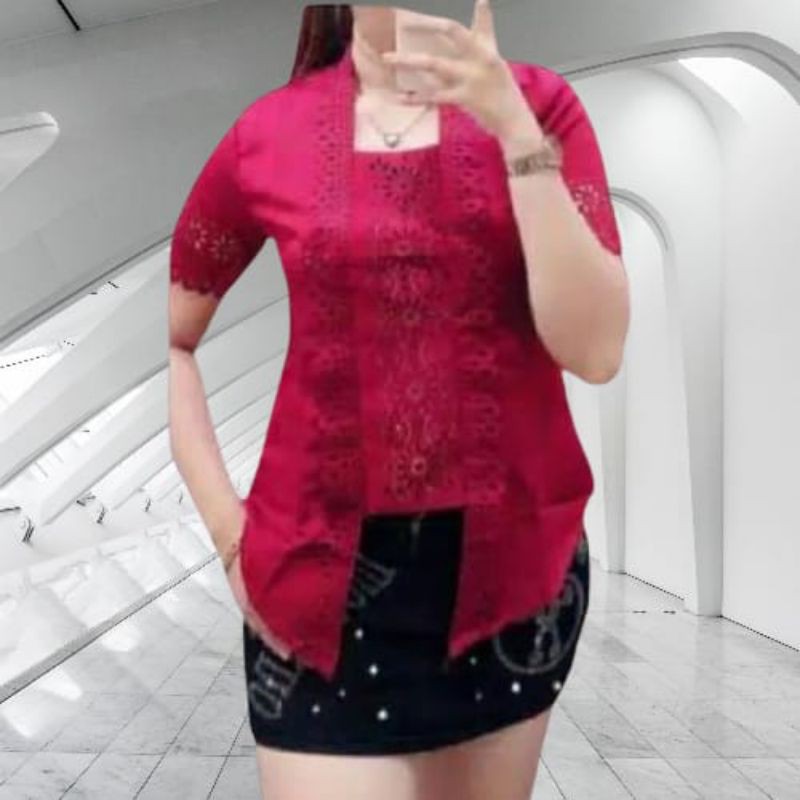 PROMO TERMURAH Kebaya Kutu Baru Silky Import Laser Cut