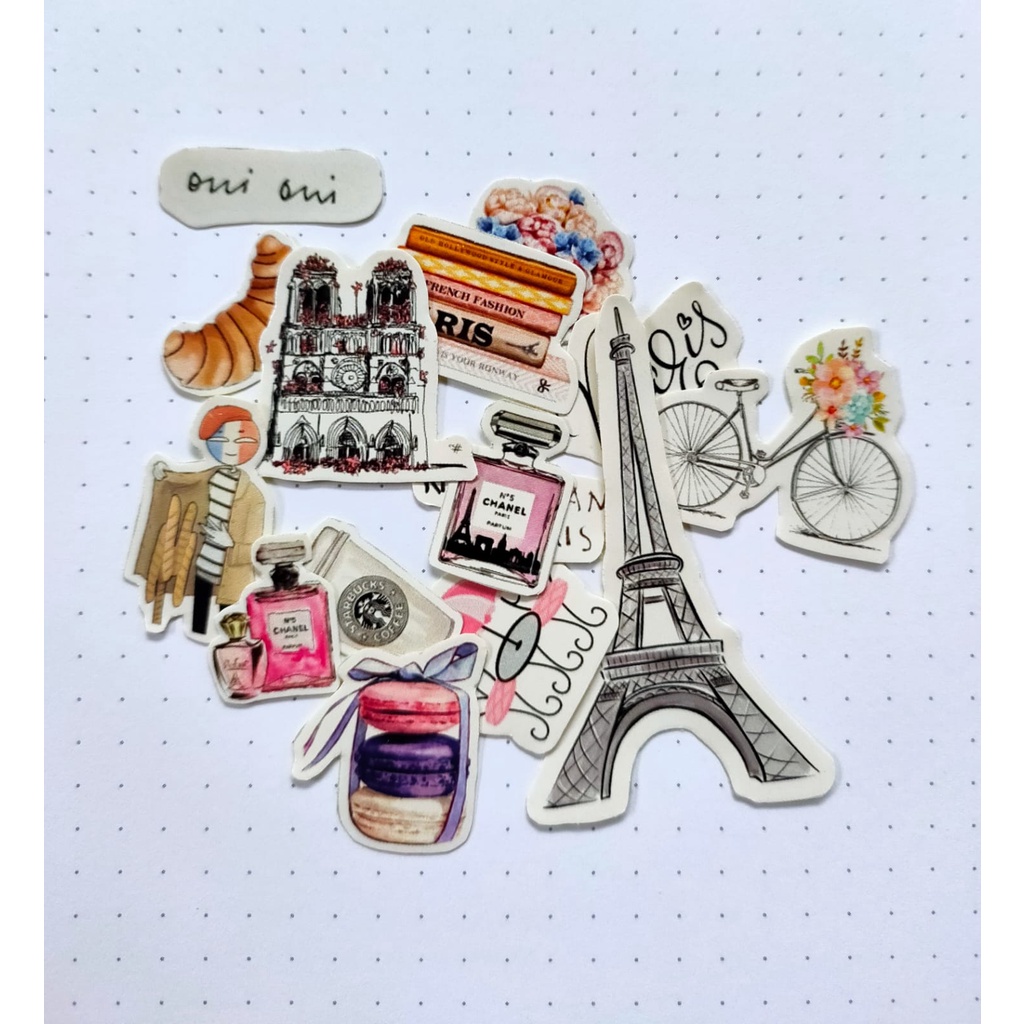 

[COD] 15 Pcs Stiker paris murah aesthetic Scrapbook / Stiker laptop lucu / DIY / Stiker kulkas / Stiker Bujo/ stiker Bullet Journal/stiker aestetic/DekorasiBulletJurnal