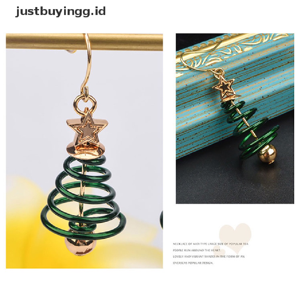 [justbuyingg.id] Statement Christmas Tree Earrings For Women Santa Claus Snowman Drop Earrings ID