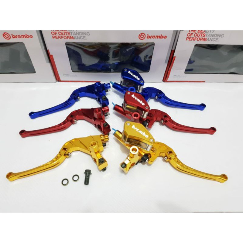 Master rem brembo set kiri kanan tabung akuarium kaca handle bisa dilipat cnc model Crg