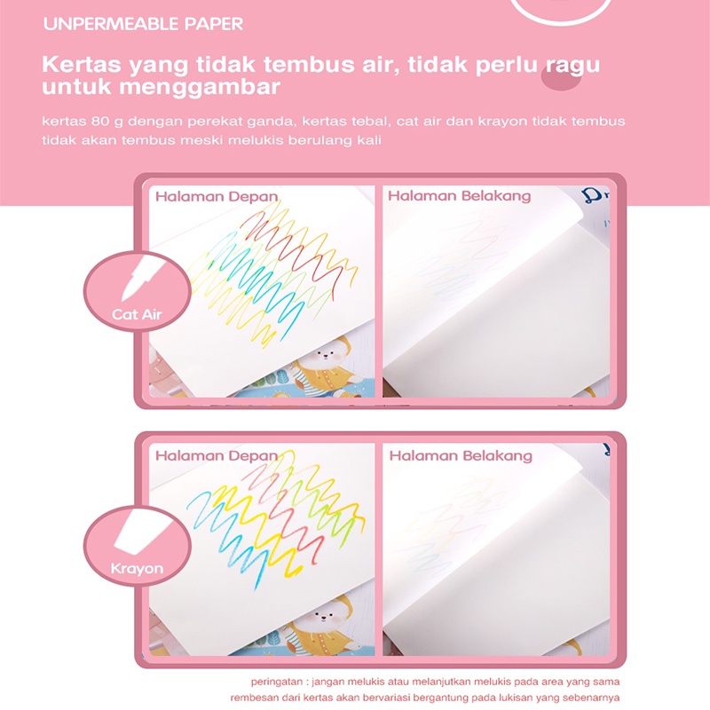 Deli Buku Gambar Kertas Tebal Buku Gambar Anak Kertas Gambar 20 Lembar 16K Painting Book