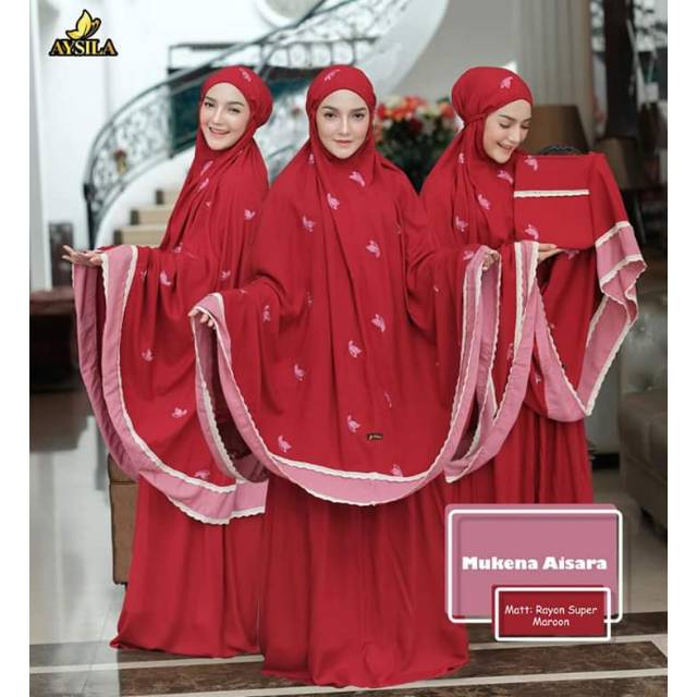 Mukenah aishara by aysila #mukenahadem #mukenahrayon