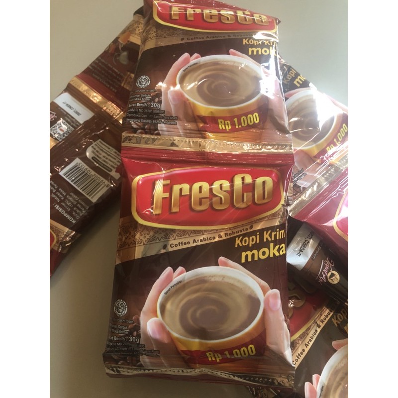 

FRESCO Kopi Moka Kapal Api 1 renteng isi 10 sachet