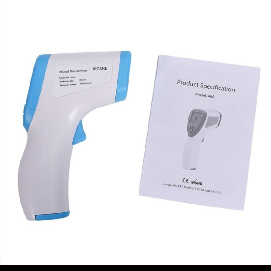 AICARE Thermometer Infrared KEMENKES ThermoGun Thermo Gun Tembak Termo Non Contact Medis