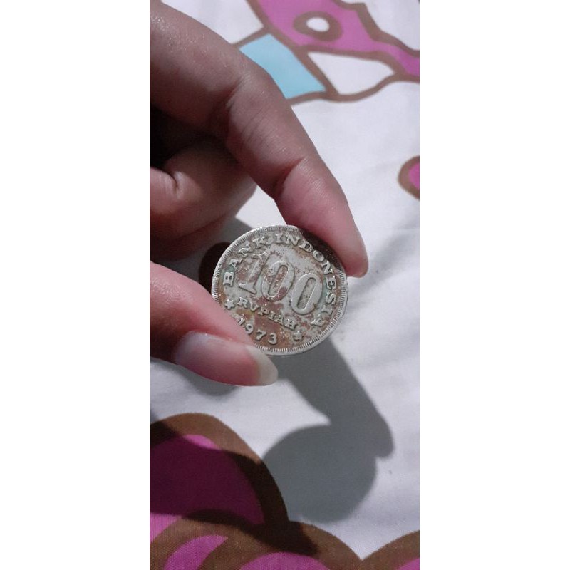Uang Kuno Asli - 100 Rupiah tahun 1973 Gambar